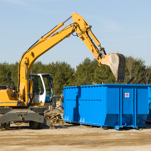 what size residential dumpster rentals are available in Vinemont AL